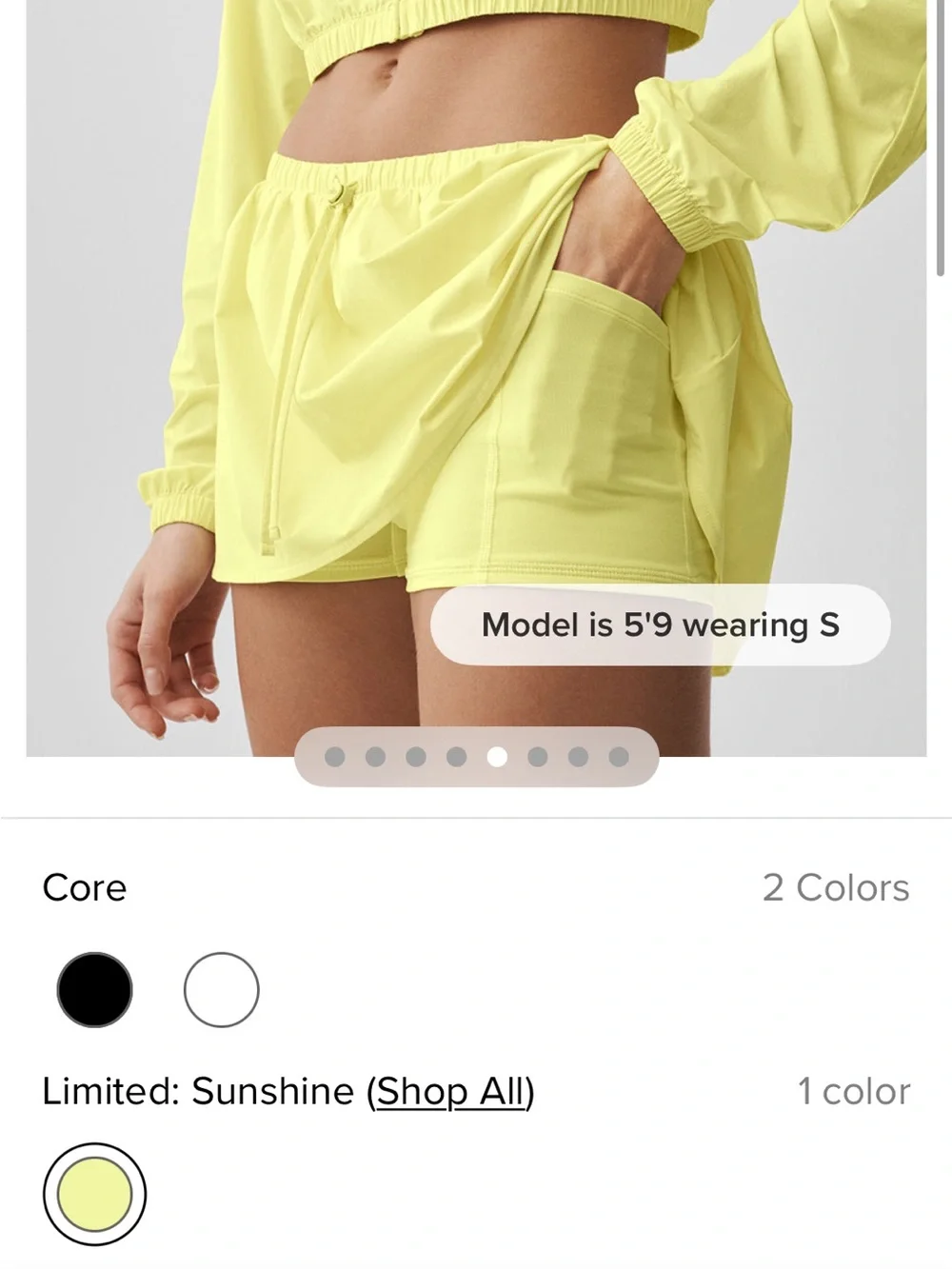 ALO Yoga Breezy Tennis Skirt in Sunshine Yellow